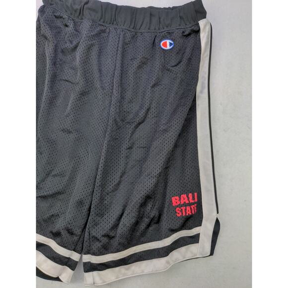 Champion Ball State Cardinals Basketball Shorts SZ M Black Graphic Logo - Picture 4 of 11